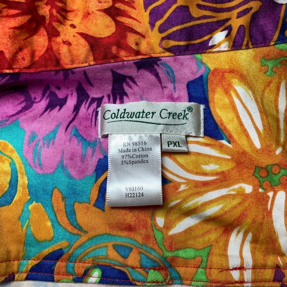Coldwater Creek PXL Floral Multicolored Blazer Like New - Picture 3 of 4